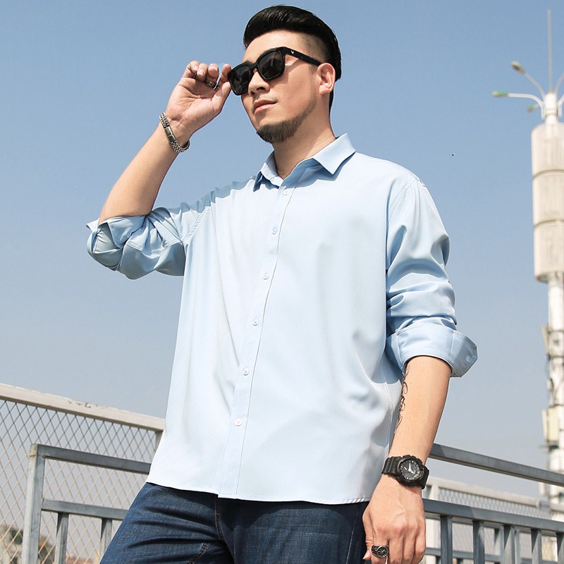 Sơ mi nam dài tay cổ bẻ kiểu dáng trẻ trung phong cách, áo sơ mi phối đồ hiện đại