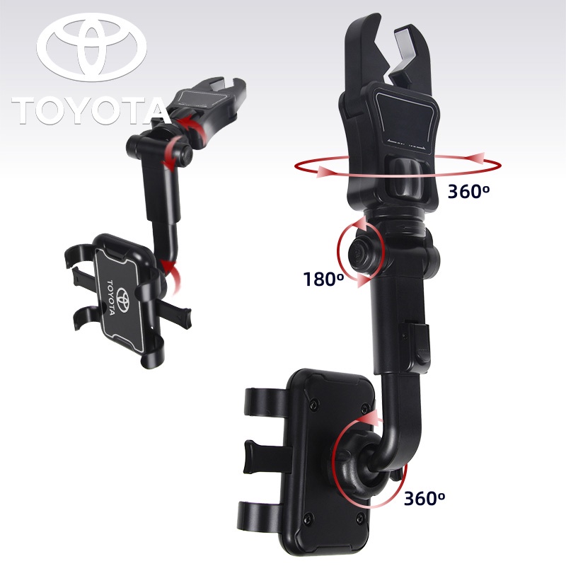 Giá Đỡ Điện Thoại Xoay 360 Độ Gắn Kính Chiếu Hậu Xe Hơi Toyota Vios Yaris Altis Camry Avanza