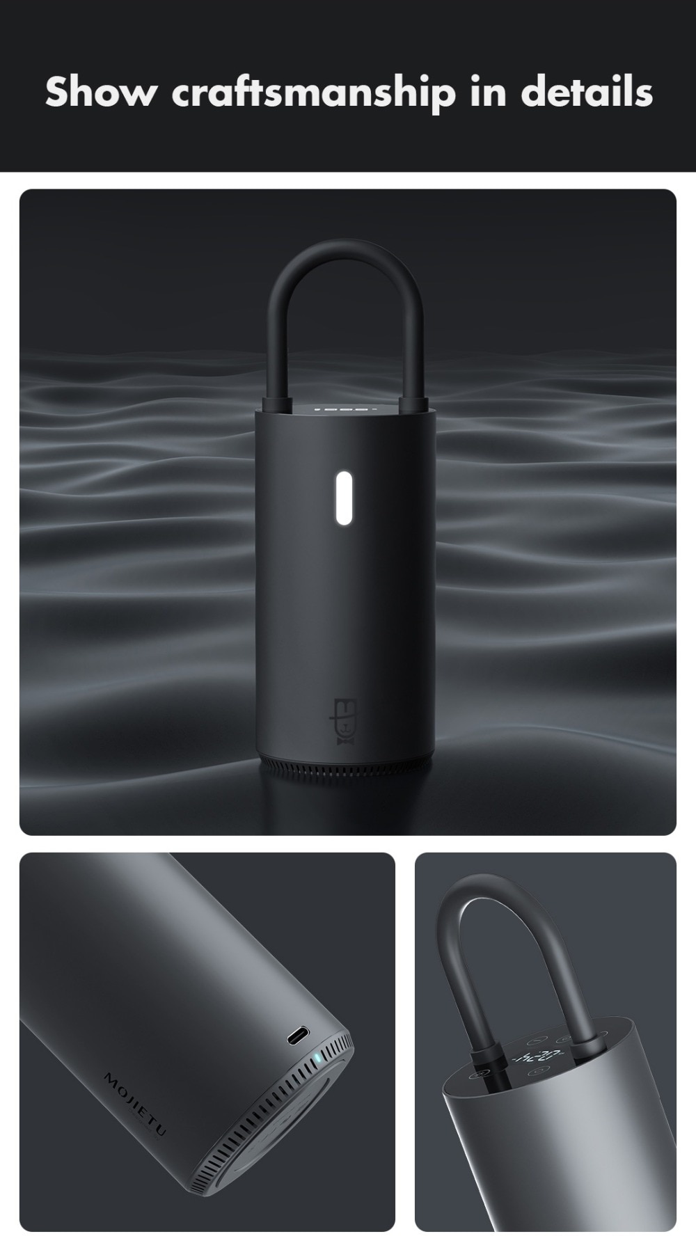 Máy Bơm Lốp Xe Thông Minh Xiaomi Roidmi Mojietu Có Sạc Nhanh Chất Lượng Cao | BigBuy360 - bigbuy360.vn