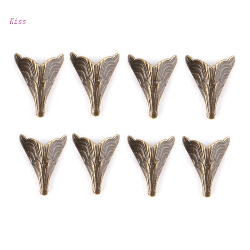 Bộ 8 Miếng Bọc Góc Bàn Bằng Đồng 20x26mm Dùng Trang Trí Nội Thất