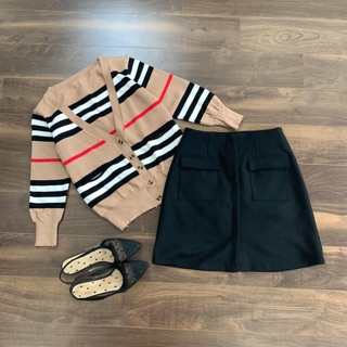 Áo cardigan kẻ