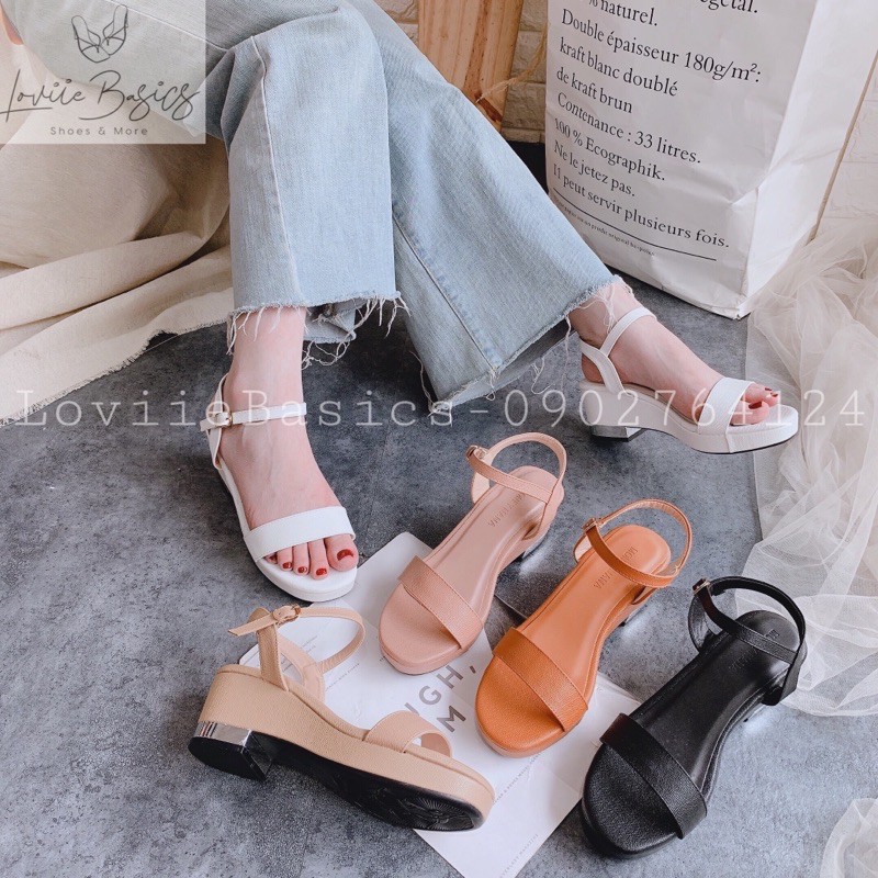 SANDAL NỮ LOVIIE BASICS - GIÀY ĐẾ XUỒNG KẸP QUAI MẢNH CỘT DÂY THỜI TRANG - GIÀY SANDAL CHIẾN BINH S211208