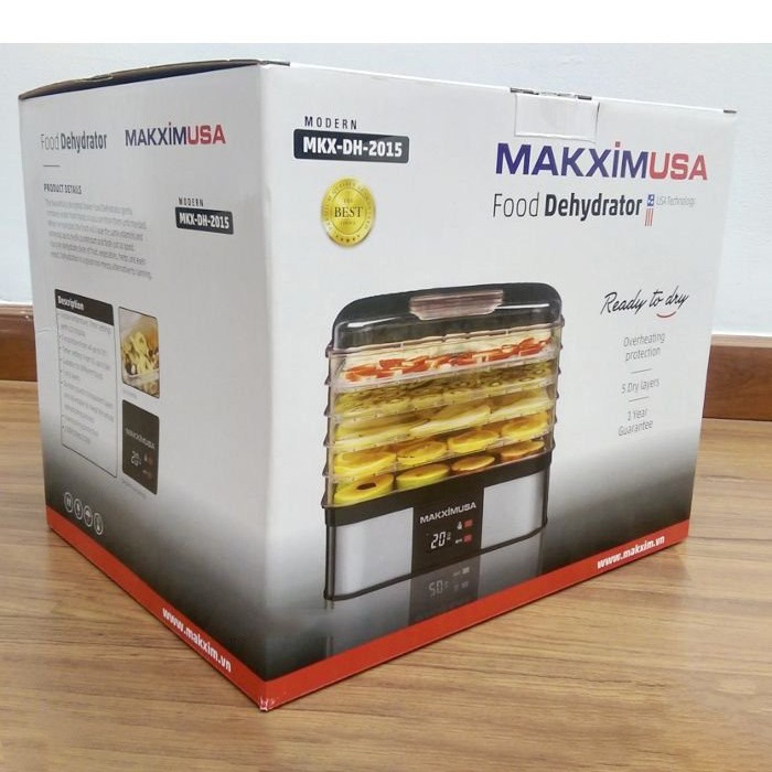 Máy sấy khô hoa quả, thịt, thực phẩm makxim MKX-DH-2015 - Tặng bộ thìa đũa