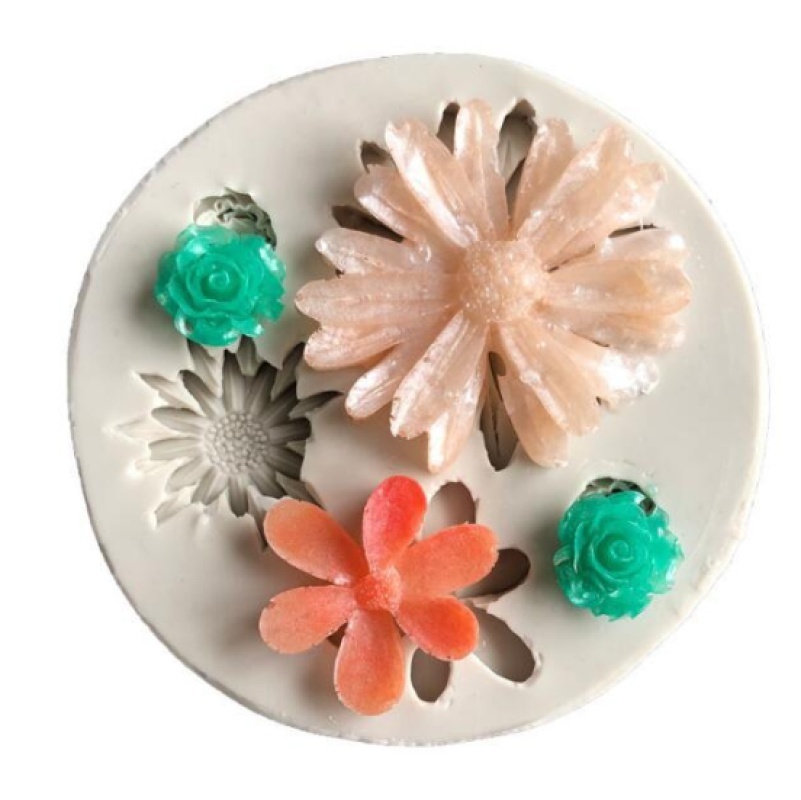 HANDMADE Khuôn Silicone Hình Hoa Sen Làm Trang Sức