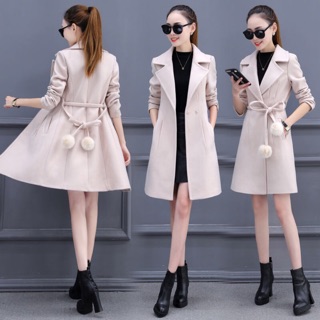 Áo khoác dạ nữ có đai lưng phong cách hàn quốc Hàng NK QCCC