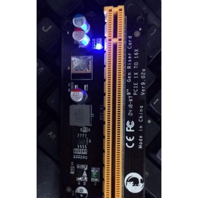 Riser - Dây riser PCIE 1x to 16X Ver 009 có Led