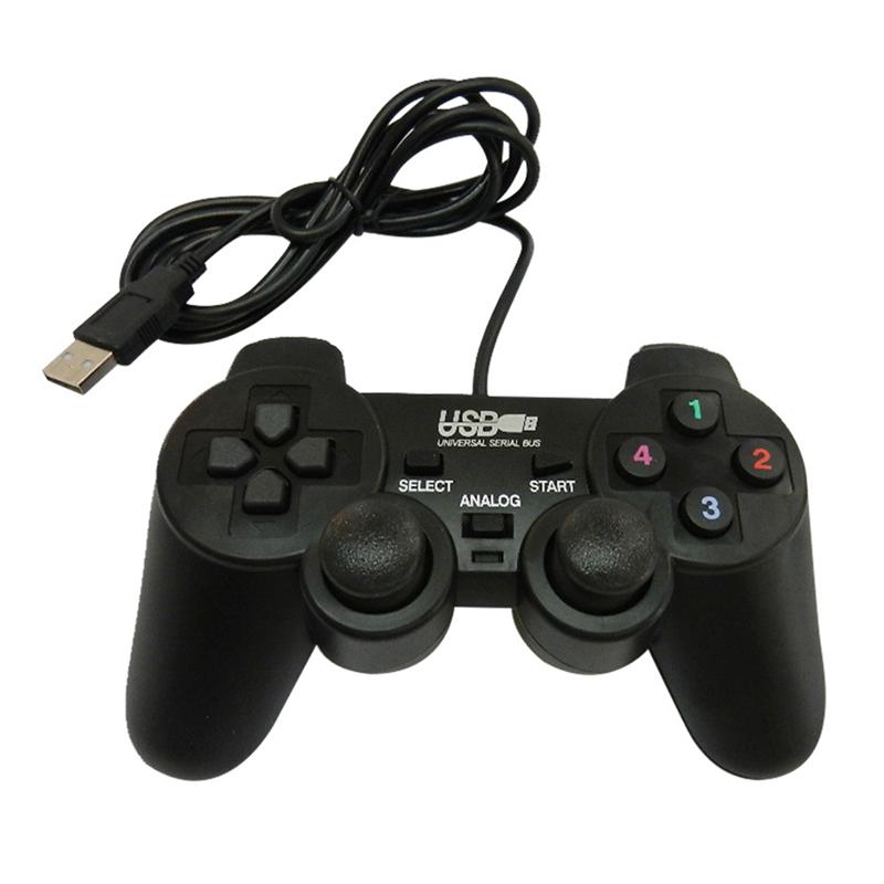 Tay cầm chơi game có dây màu đen