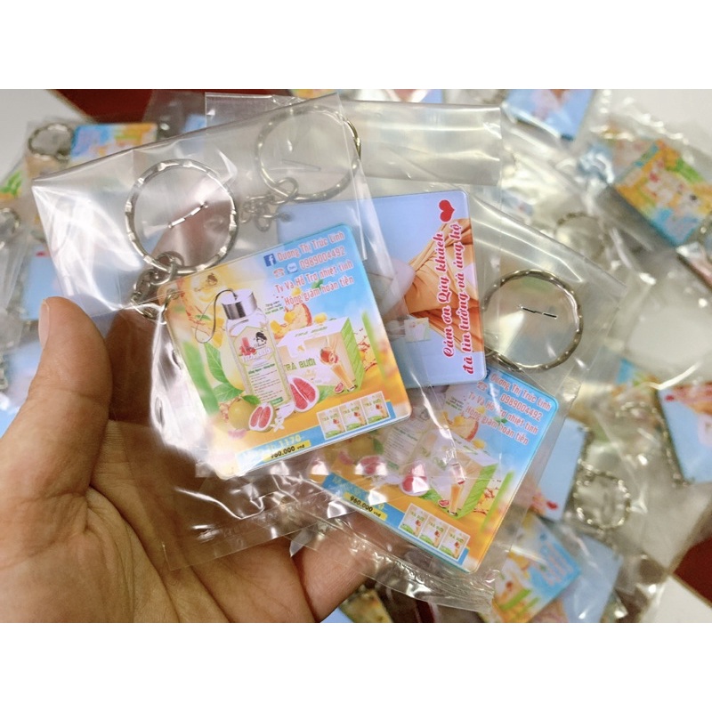 MÓC KHOÁ MICA IN HÌNH THEO YÊU CẦU