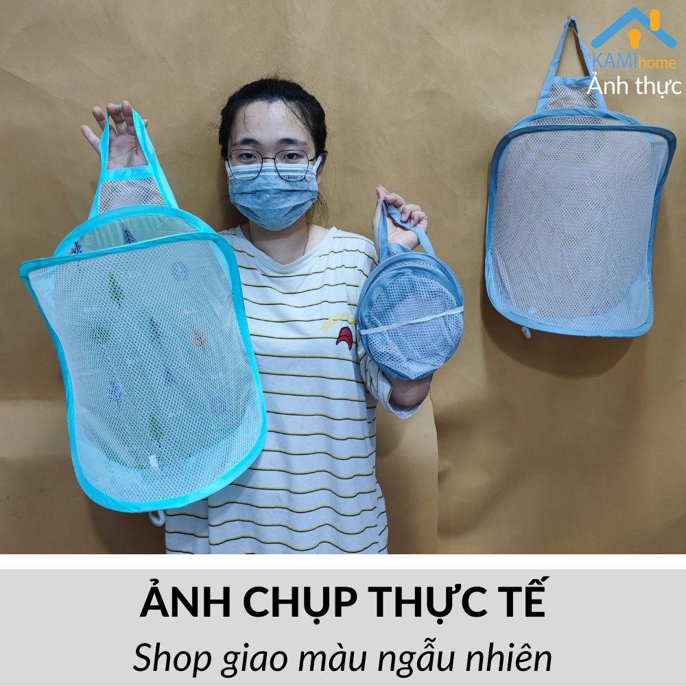 Giỏ treo tường đựng đồ - Vải lưới tự bung gấp gọn KM 70054