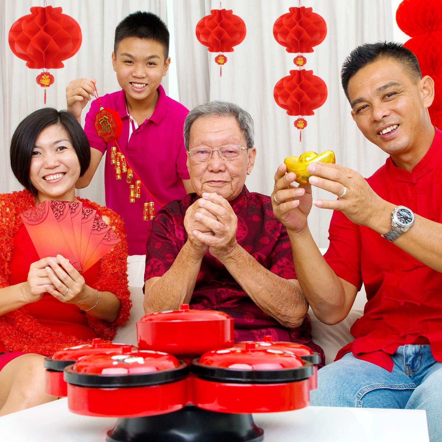 lồng đèn giấy treo trang trí năm mới phong cách Trung Hoa | BigBuy360 - bigbuy360.vn
