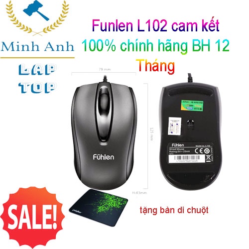 Chuột Fulen có dây L102 chính hãng BH 12 tháng