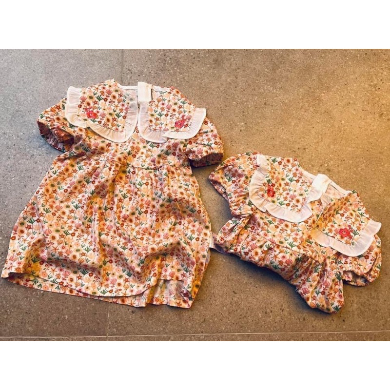 SỈ VÁY HOA NHÍ CỔ VIỀN CHO BÉ Q32