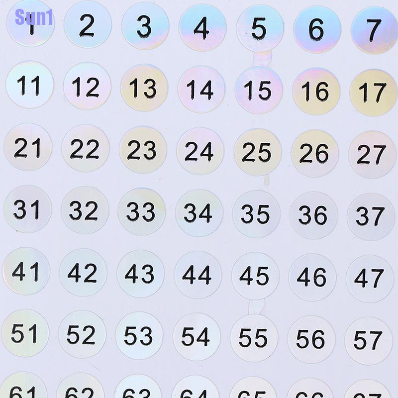 Miếng Dán Số Màu laser Chống Thấm Nước Tiện Dụng