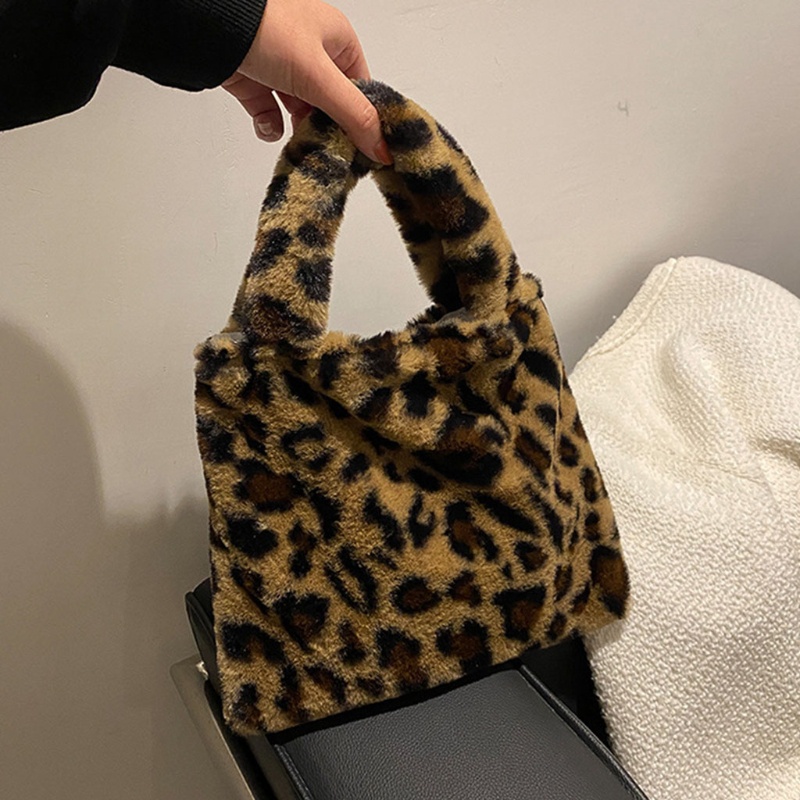 Túi Cầm Tay Bằng Vải Bông Họa Tiết Da Báo Ngựa Vằn