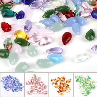 Thời Trang 10 Cái / túi Giọt Nước Mặt Dây Thủy Tinh Séc Pha Lê Hạt Cho Bông Tai Vòng Cổ Trang Sức Làm Phụ Kiện DIY
