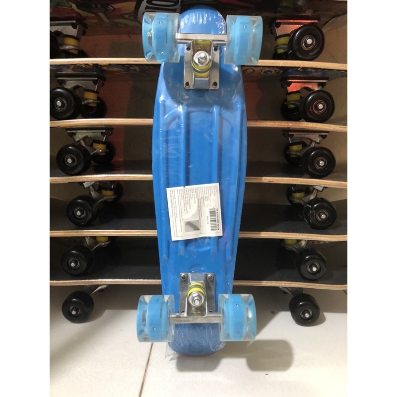 Ván trượt Skateboard Penny nhập khẩu cao cấp Bánh cao su đặc có đèn Led