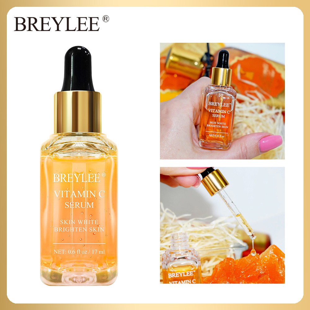 BREYLEE serum blance Vitamin C Brighten Face Skin Care Fade Dark Spots Freckle Anti-Aging Whitening 17ml