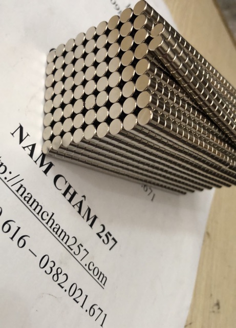 20 viên nam châm trắng 6x4mm, loại nam châm đất hiếm lực hút mạnh