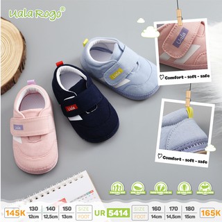 Giày tập đi chuẩn y khoa đế cao su non bé trai bé gái siêu mềm nhẹ chống trơn trượt QUAI ĐƠN 5414 UALA ROGO
