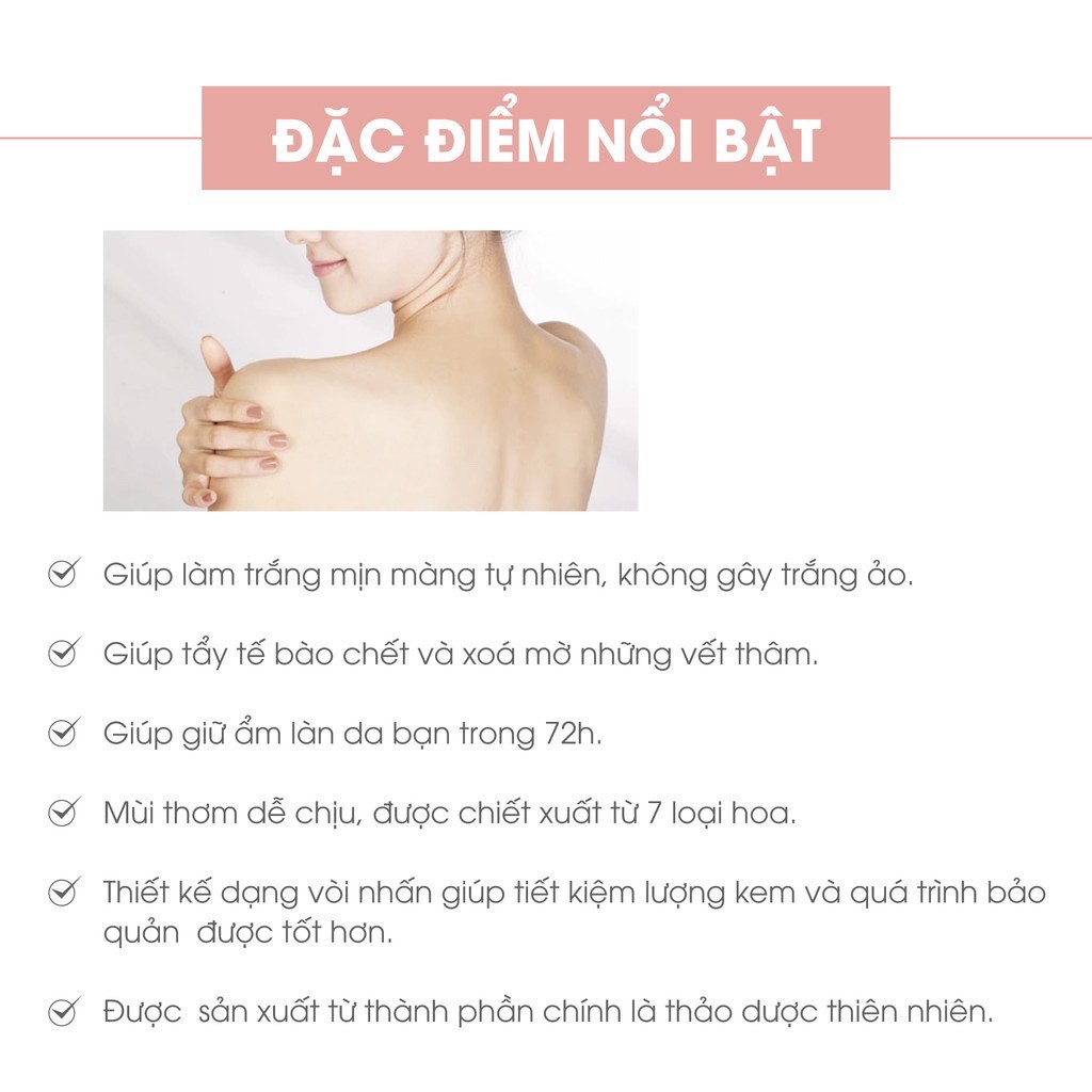 Bộ dưỡng trắng da mặt và body Acosmetics gồm 1 kem dưỡng trắng da mặt 50g & 1 kem dưỡng trắng da toàn thân 250ml | BigBuy360 - bigbuy360.vn