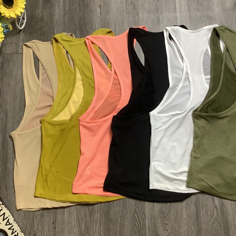 Áo tanktop phối lưới tập gym, thể thao, yoga