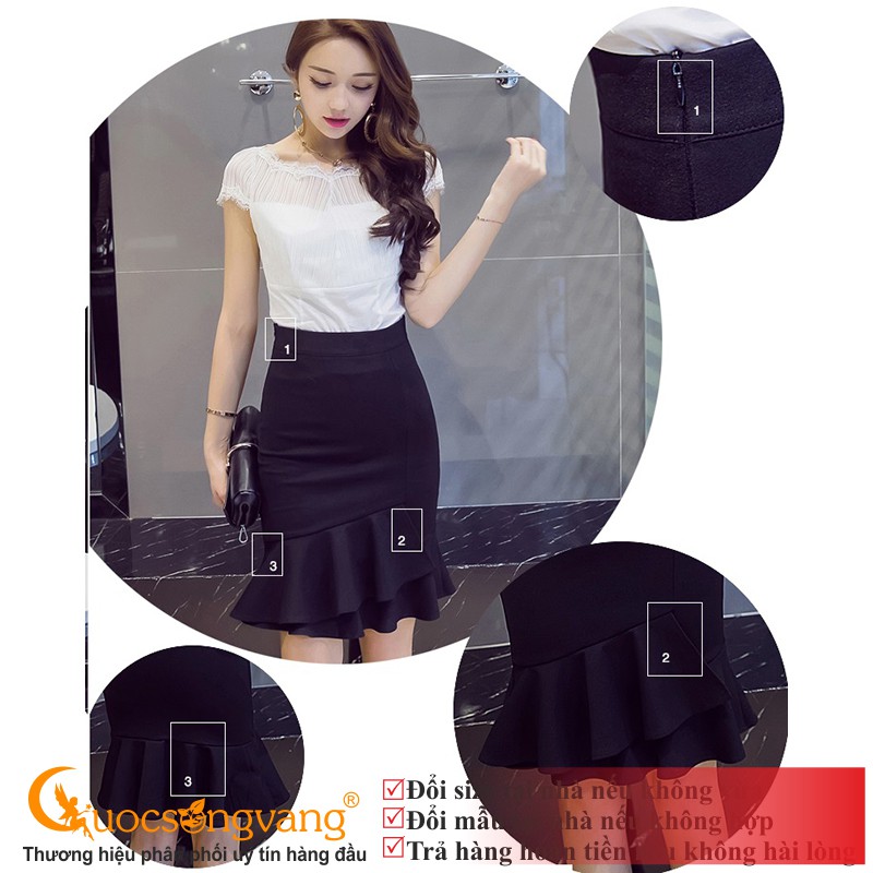 Chân váy bút chì công sở màu đen chân váy big size cotton co giãn GLV154 Cuocsongvang