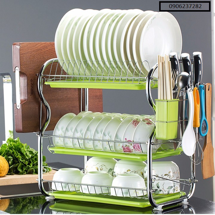 Giá, kệ để đồ nhà bếp, Kệ để chén bát làm từ chất liệu inox 304, kệ úp bát đĩa