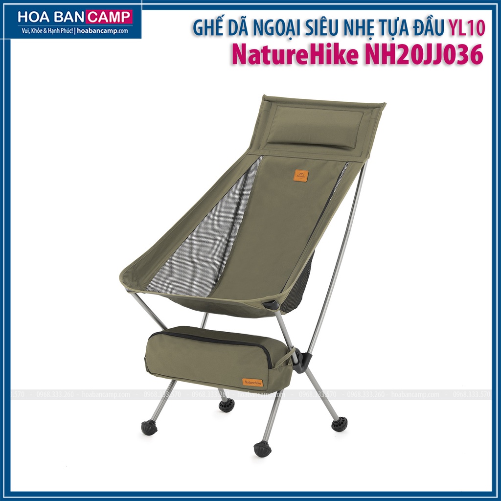 Ghế Dã Ngoại Siêu Nhẹ Tựa Đầu NatureHike NH20JJ036 | YL10