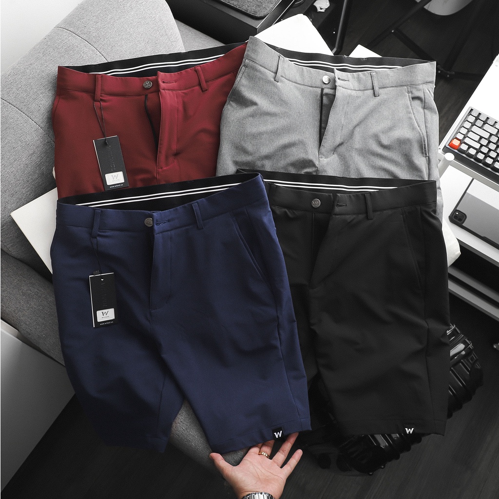 Quần Short Nam Wilwol Đai Silicon Siêu Êm Vải Xuất Chuẩn Form Golfer A-Class - QSW1