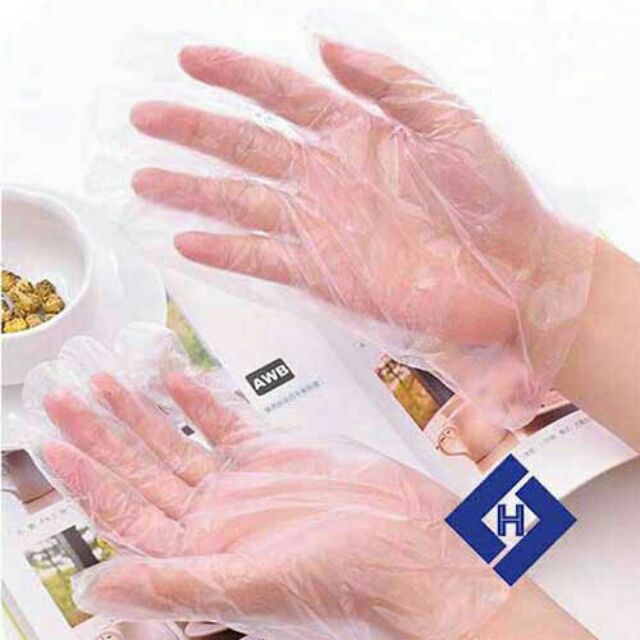 Túi 100 găng tay nilong dùng 1 lần loại mỏng
