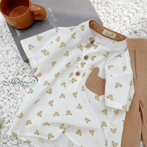 Set quần áo cổ tàu bổ trụ cho bé (KM22-ST235) Kakummi