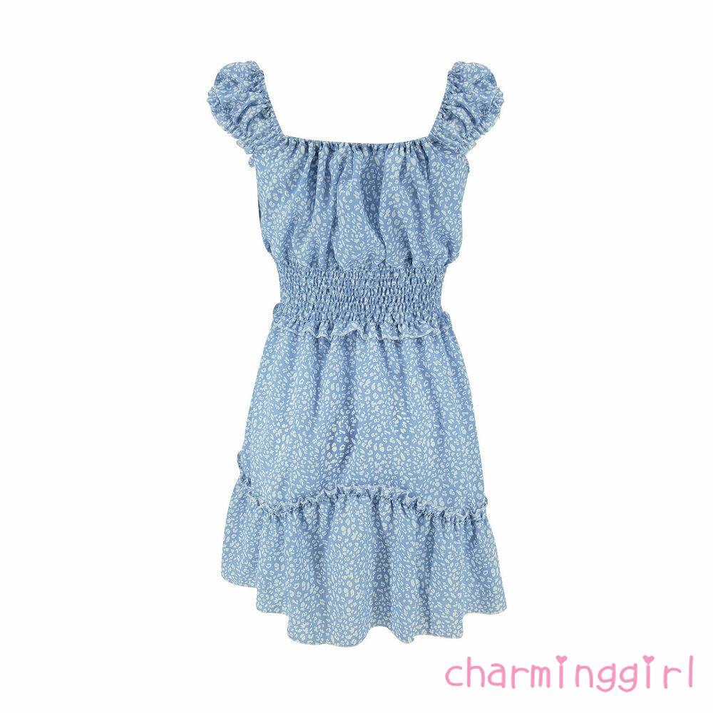 Đầm nữ tay ngắn phong cách boho thời trang quyến rũ