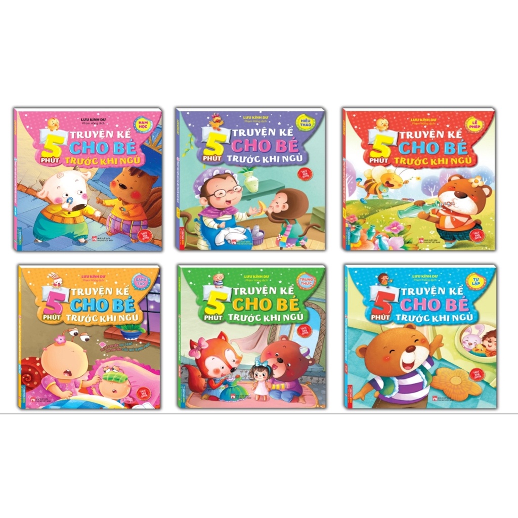 Sách - Combo 5 phút truyện kể cho bé trước khi ngủ (trọn bộ 6 cuốn)