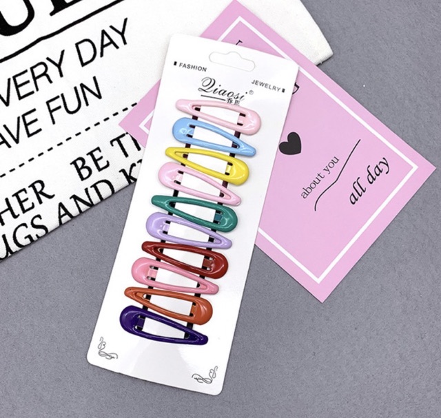 Kẹp tóc nhiều màu kiểu đơn giản vintage cho mẹ và bé