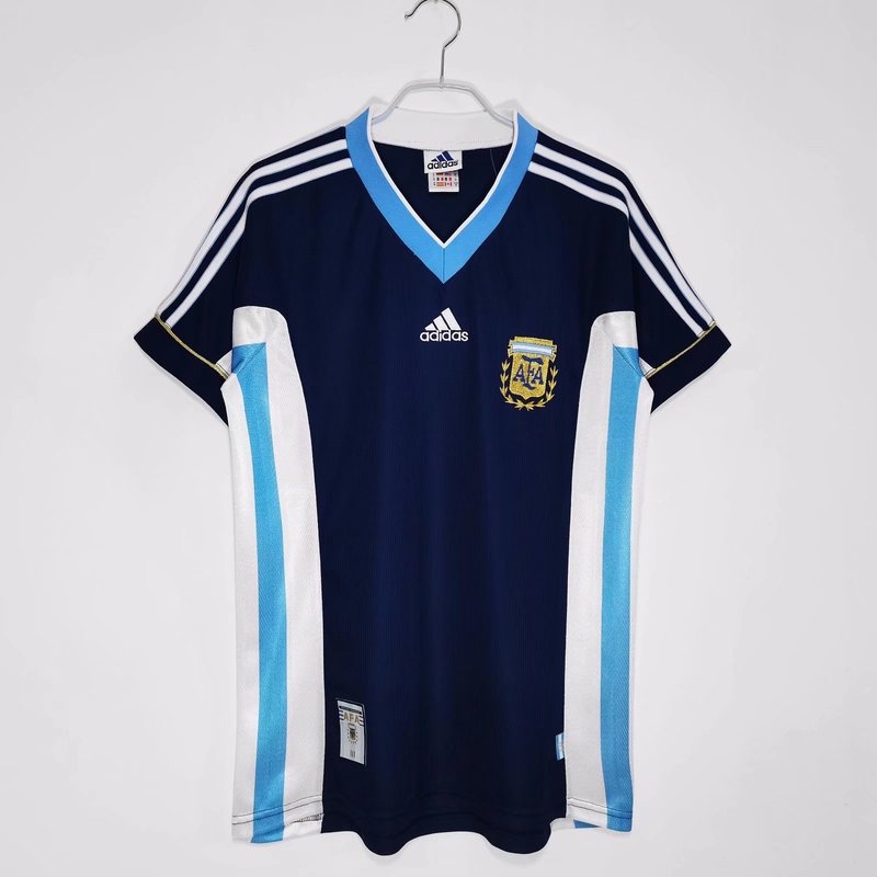 Áo Thun Thể Thao Bóng Đá Ngắn Tay Đội Argentina Mùa Giải Argentina Size S-XXL 1998