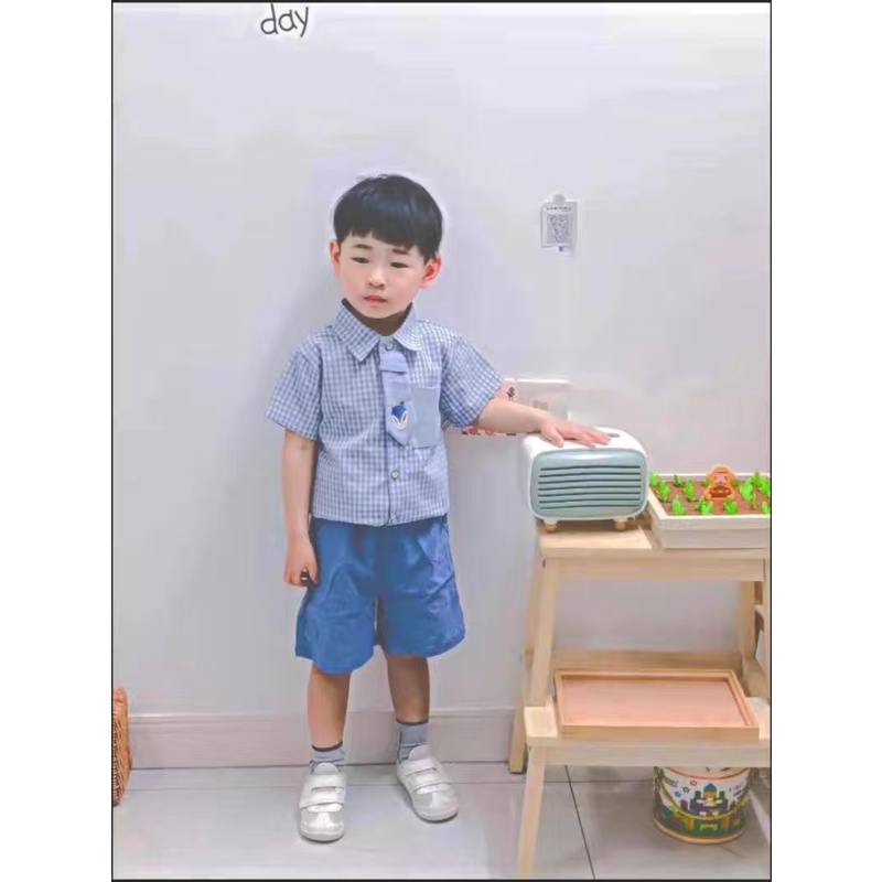 Set bộ sơ mi cộc tay công tử mặc dự tiệc - sinh nhật - chụp ảnh cho bé trai  N01205