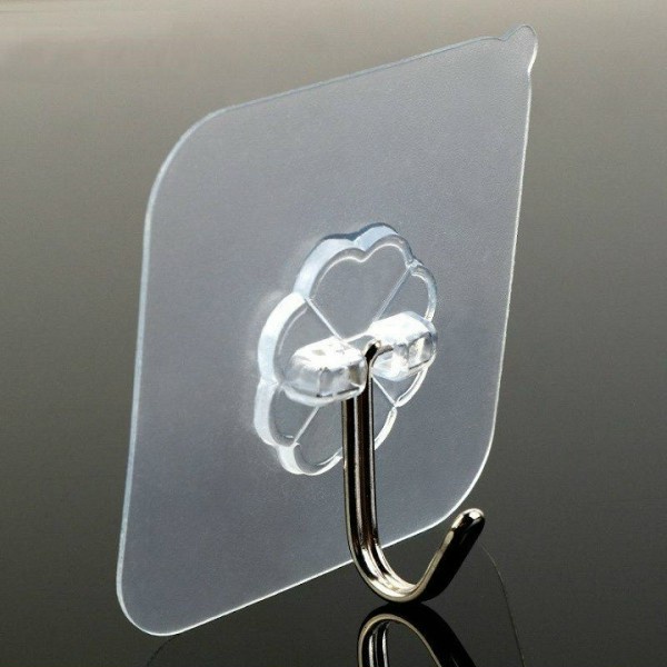 Móc dán tường nhựa đa năng siêu dính trong suốt chịu lực