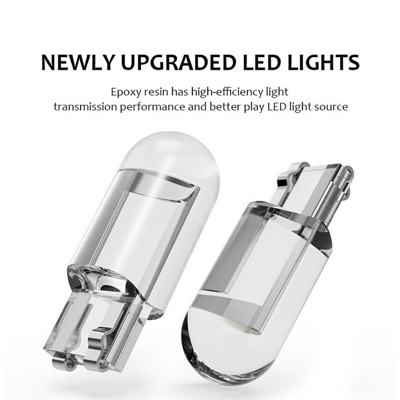 Set 2 Bóng Đèn led w5w 194 t10 cob 6000k Ánh Sáng Trắng / Xanh / Đỏ Chuyên Dụng Dành Cho Ô Tô