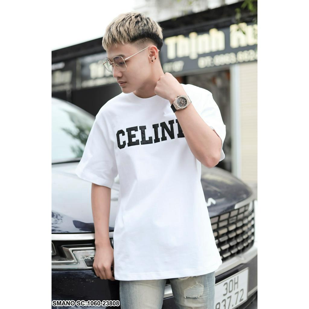 Áo Phông CELINE  phối Nam Nữ in Logo chữ Siêu Đẹp Chất Liệu Cotton Co Giãn 4 Chiều Thoáng Mát
