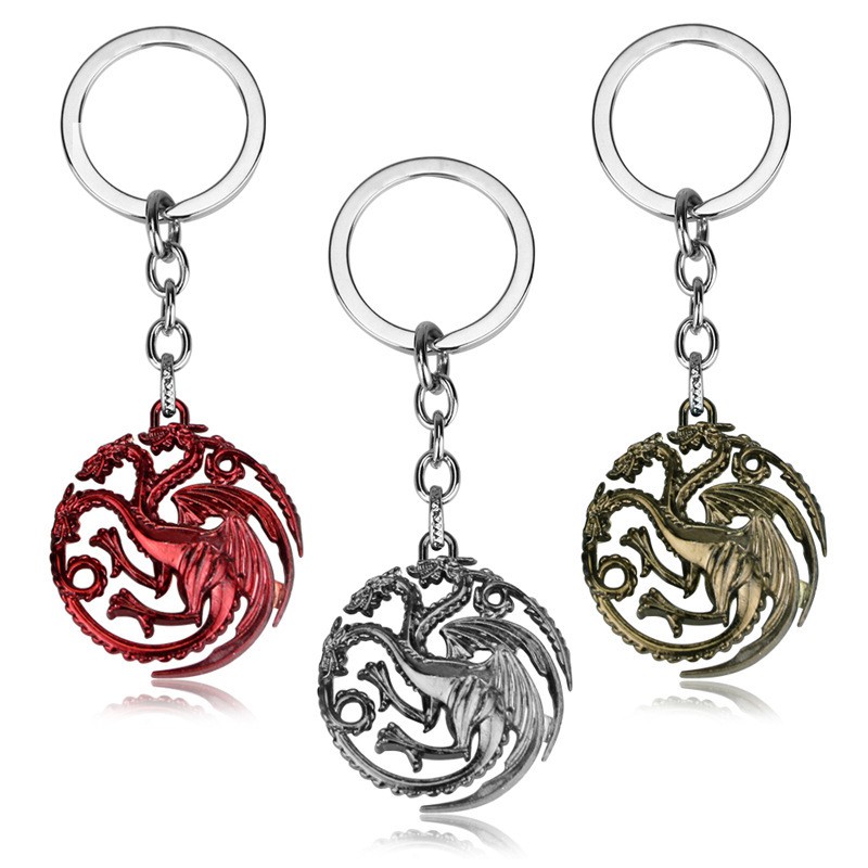 CREST Móc Khóa Hợp Kim Hình Đầu Sói Game Of Thrones