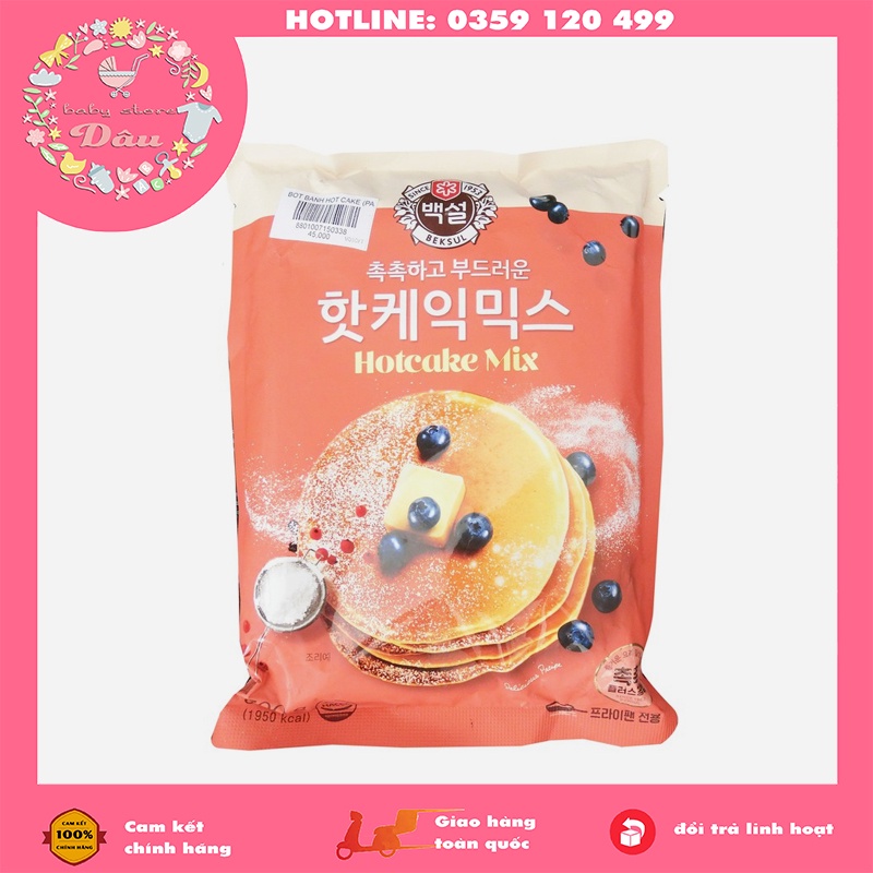 Bột bánh pancake làm ăn sáng cho bé siêu thơm ngon hotcake beksul từ CJ food - cho bé từ 1 tuổi trở lên