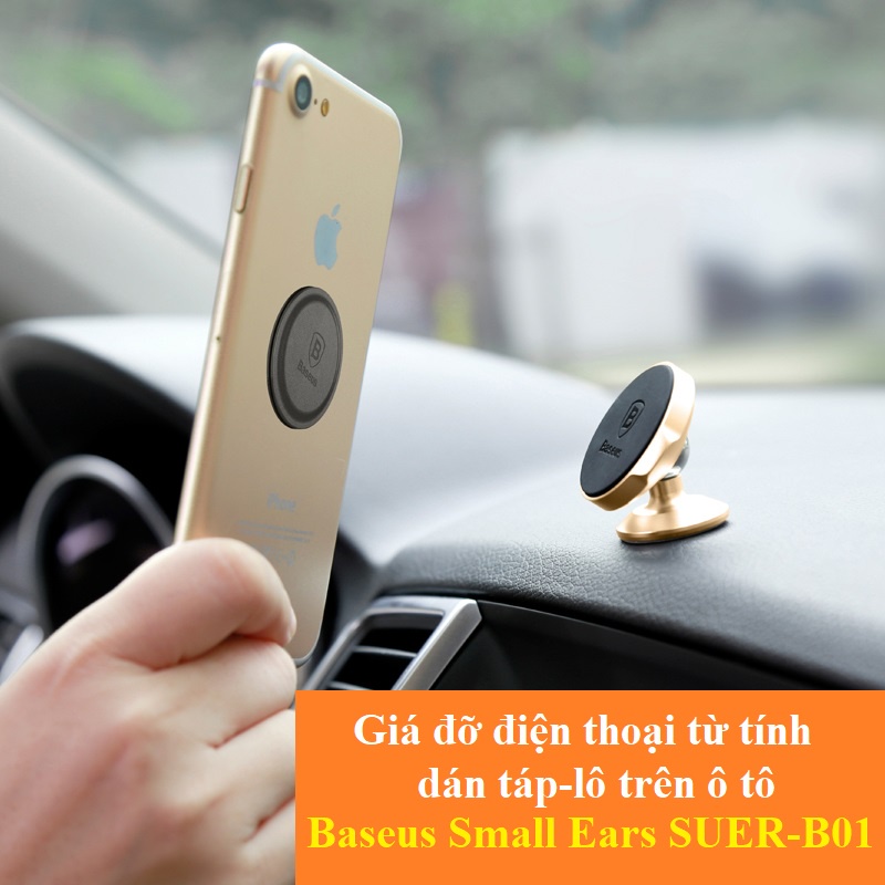 Giá đỡ điện thoại dán táp-lô trên xe hơi Baseus Small Ears Series SUER-B01