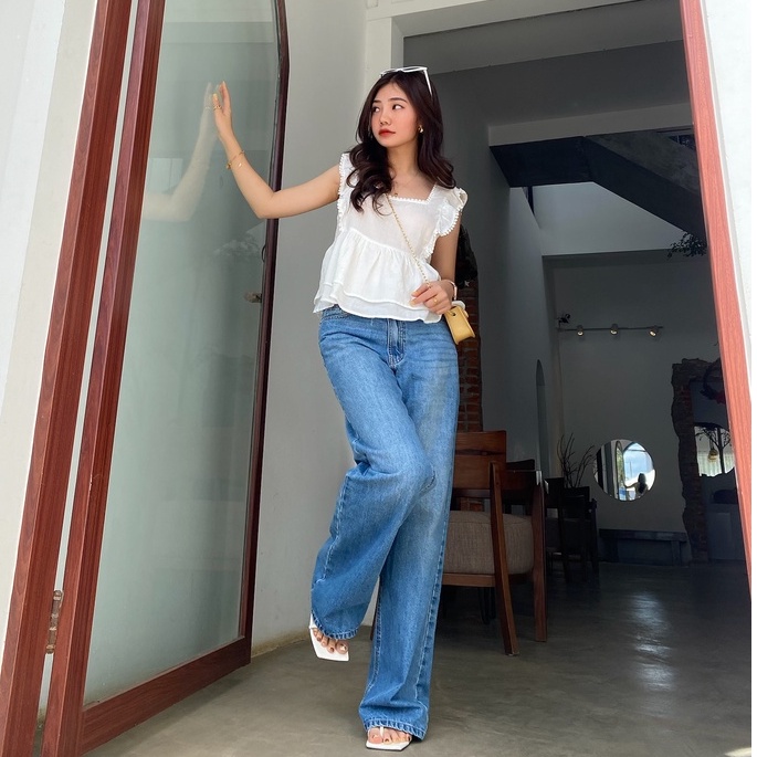 Quần suông ống rộng phom mom jeans MIEU -  - GN18