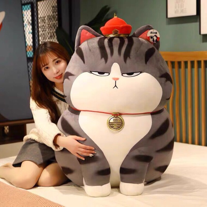 Gấu bông mèo hoàng thượng, gấu bông hình thú cho bé