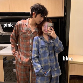 Đồ bộ Pijama chất cotton bông cho nam và nữ họa tiết caro