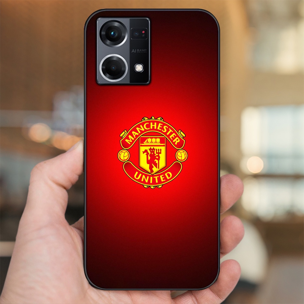 Ốp lưng Oppo Reno 8 4G viền đen in hình MU Manchester United