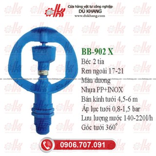 BÉC TƯỚI CÂY BB 902 X