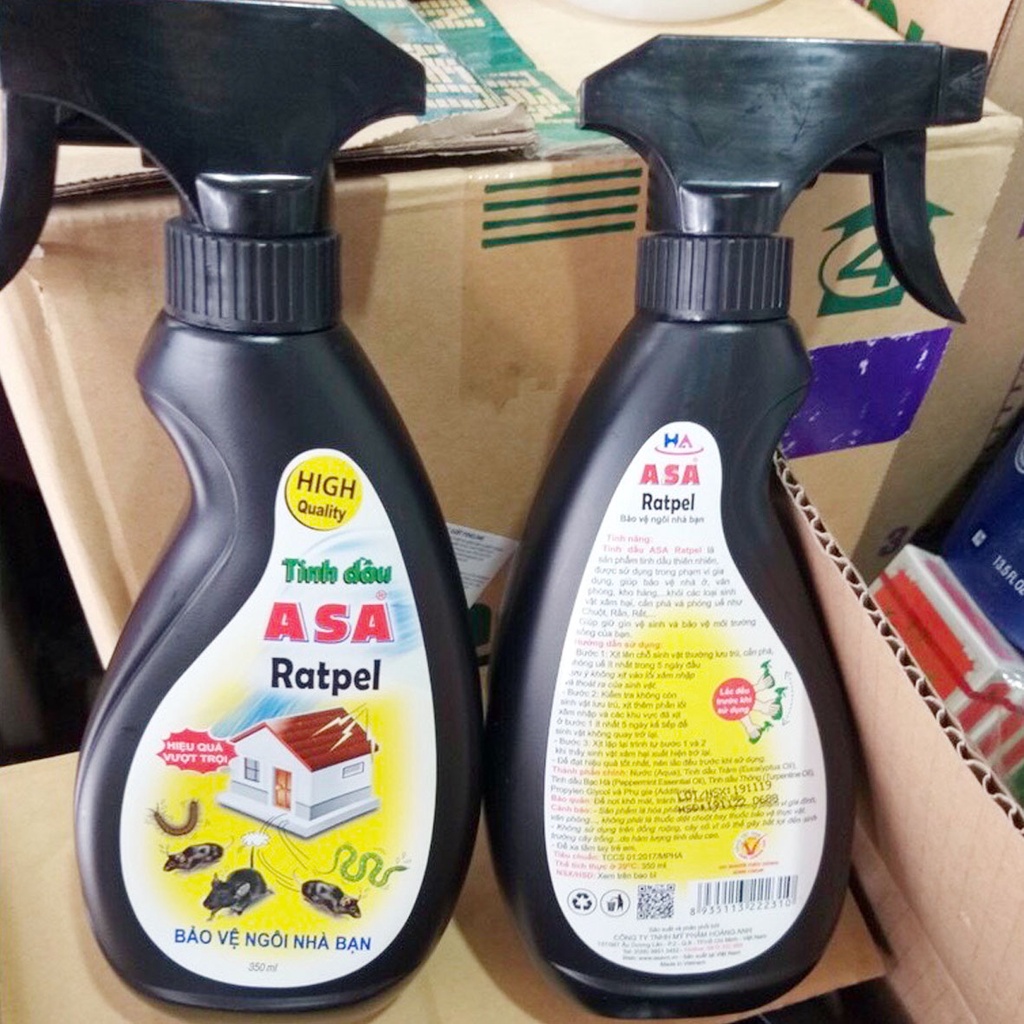 TINH DẦU ĐUỔI CHUỘT ASA RATPEL - HƯƠNG BẠC HÀ 350ML