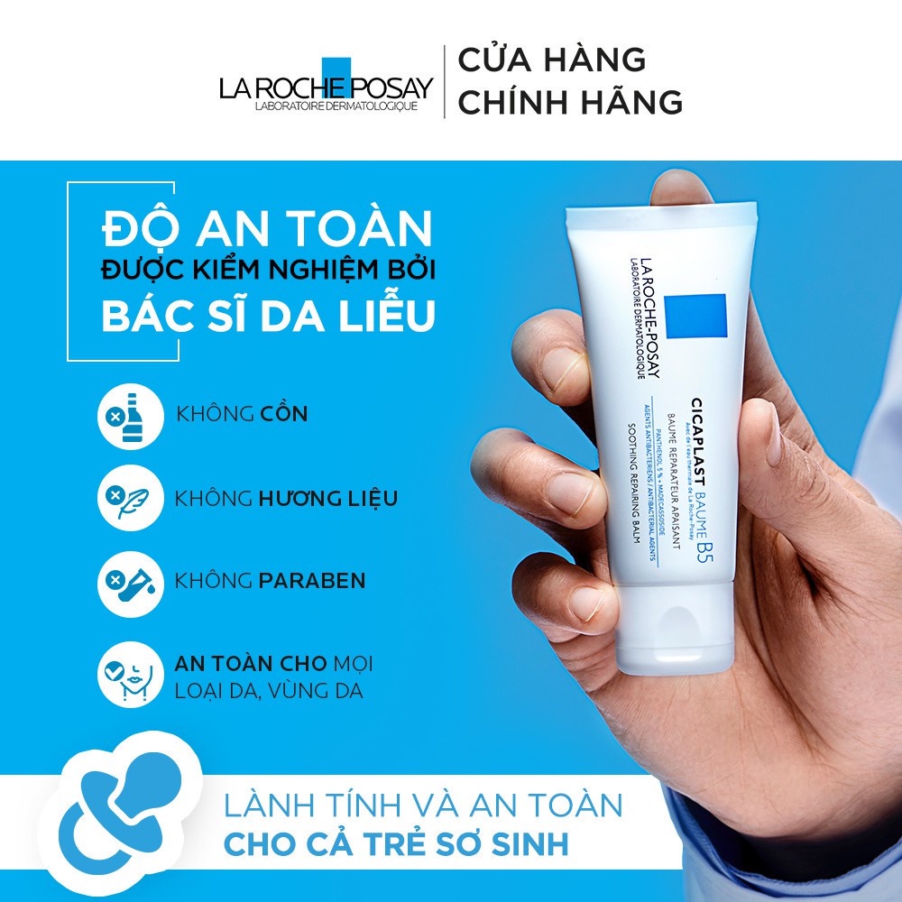 Kem dưỡng giúp làm dịu phục hồi da phù hợp cho trẻ em La Roche-Posay Cicaplast Baume B5 40ml Kimochi Store