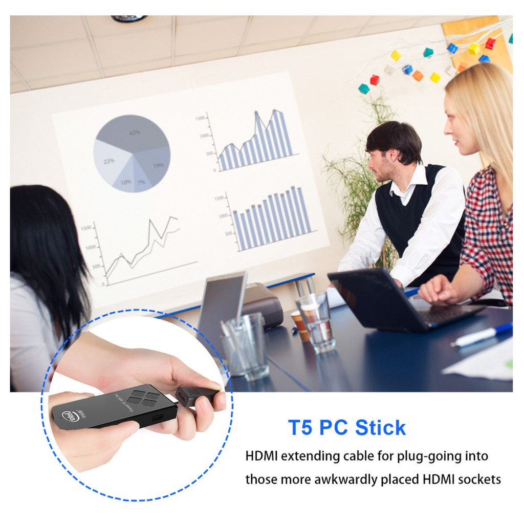 Máy tính Intel Pocket PC mini compute stick windows 10 64bit, Ram 2GB,CPU Z3735F 💻🖥 | BigBuy360 - bigbuy360.vn